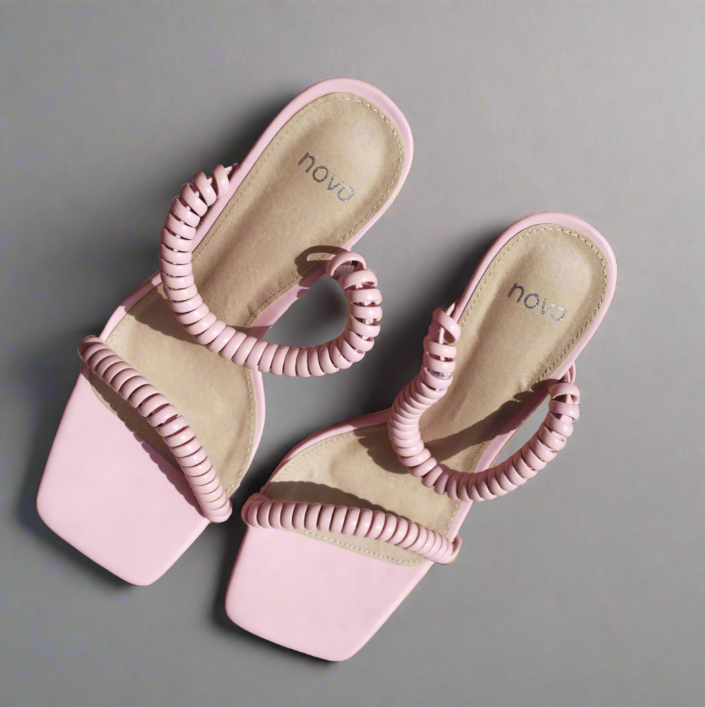 Novo Spiral Strap Pink Sandals