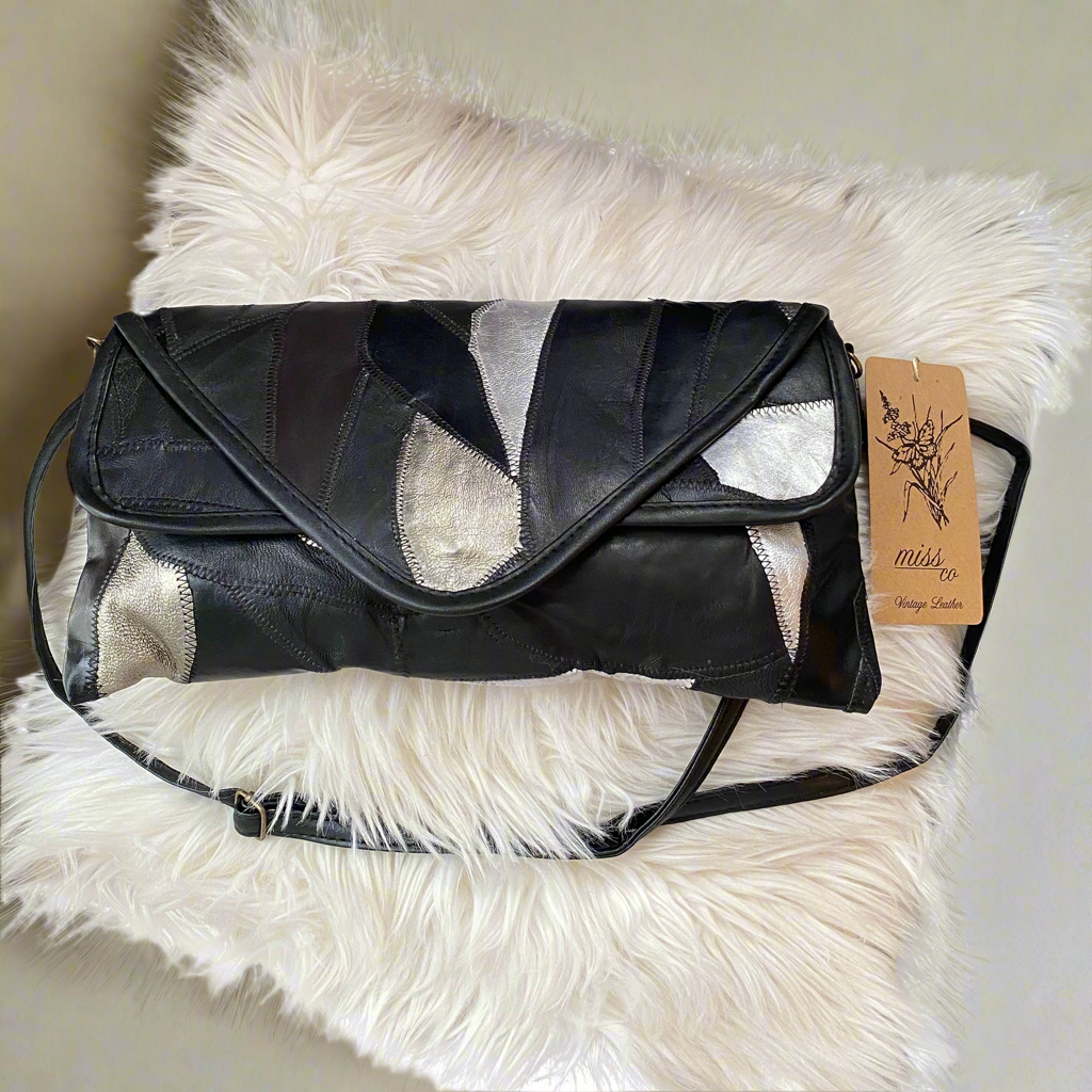 Missco Vintage Patchwork Leather Shoulder Bag