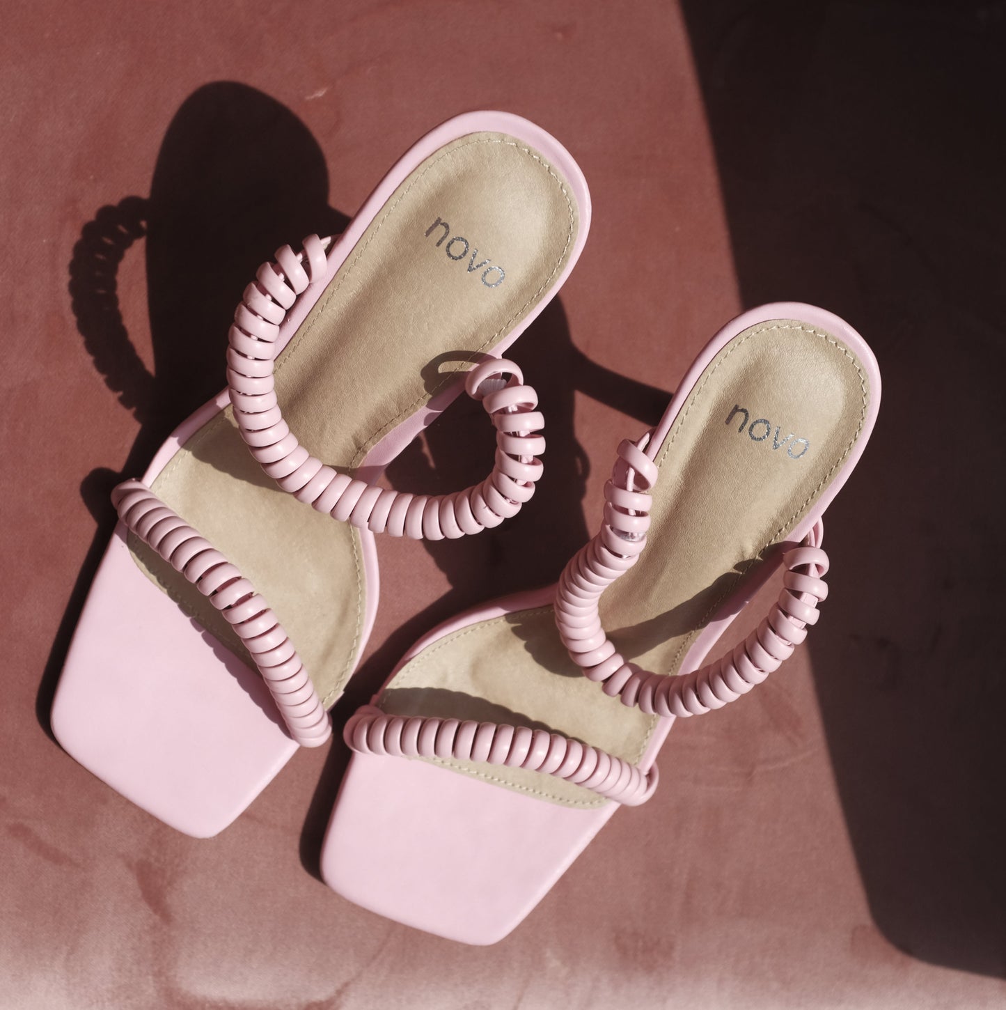 Novo Spiral Strap Pink Sandals