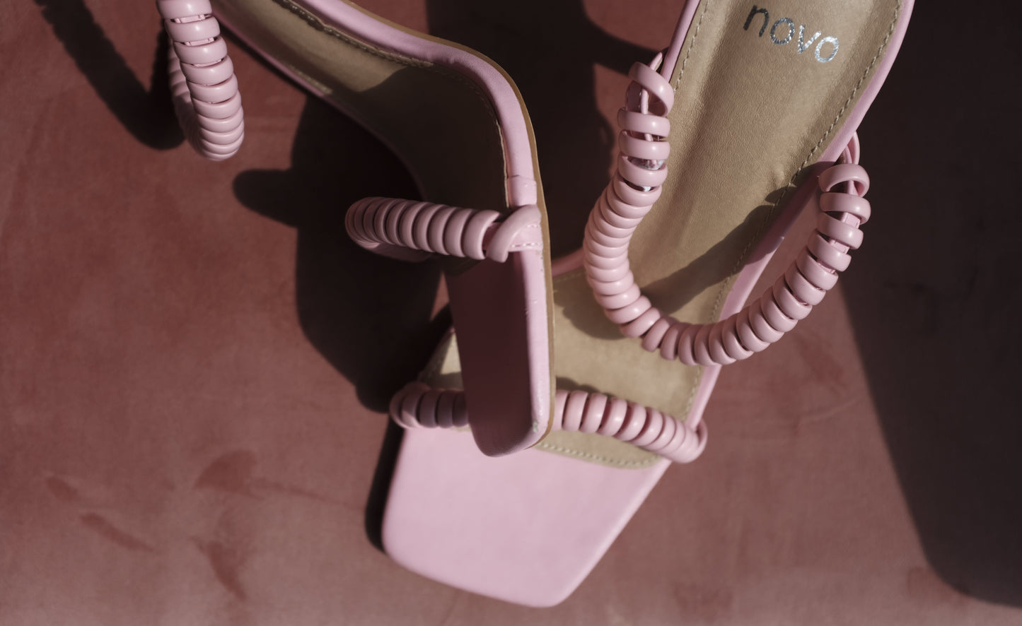 Novo Spiral Strap Pink Sandals