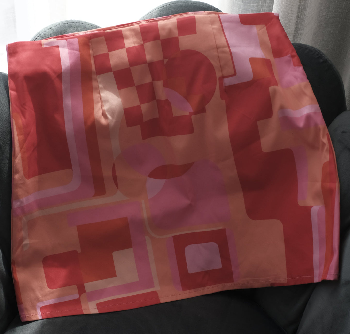 MRKT Abstract Geo Print Mini Skirt