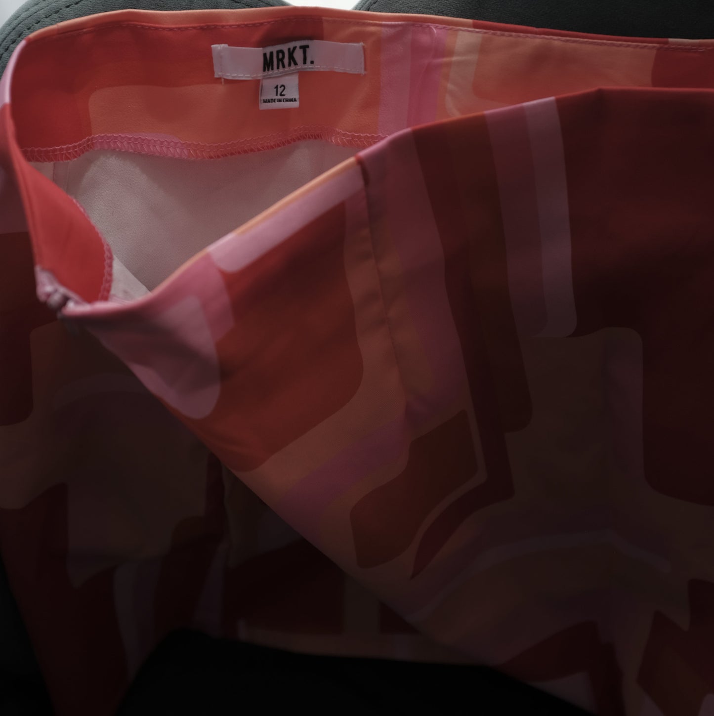 MRKT Abstract Geo Print Mini Skirt