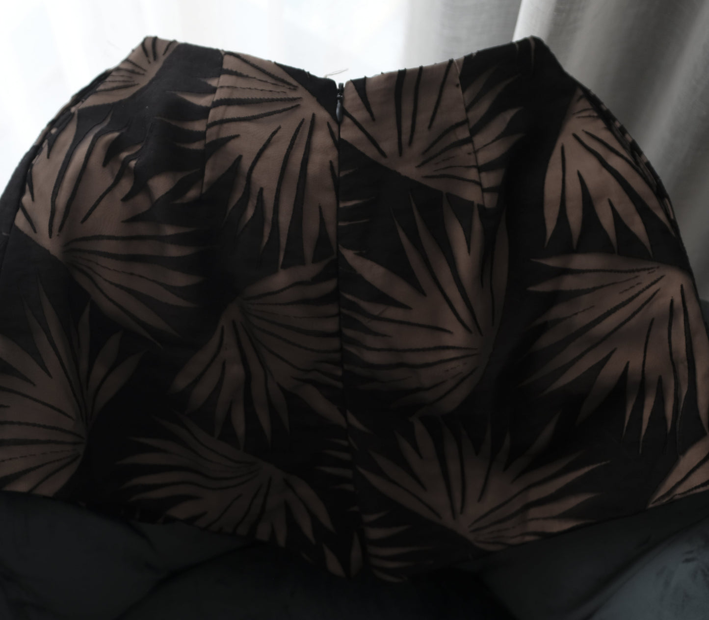 Finders Keepers Black Leaf Jacquard Mini Skorts