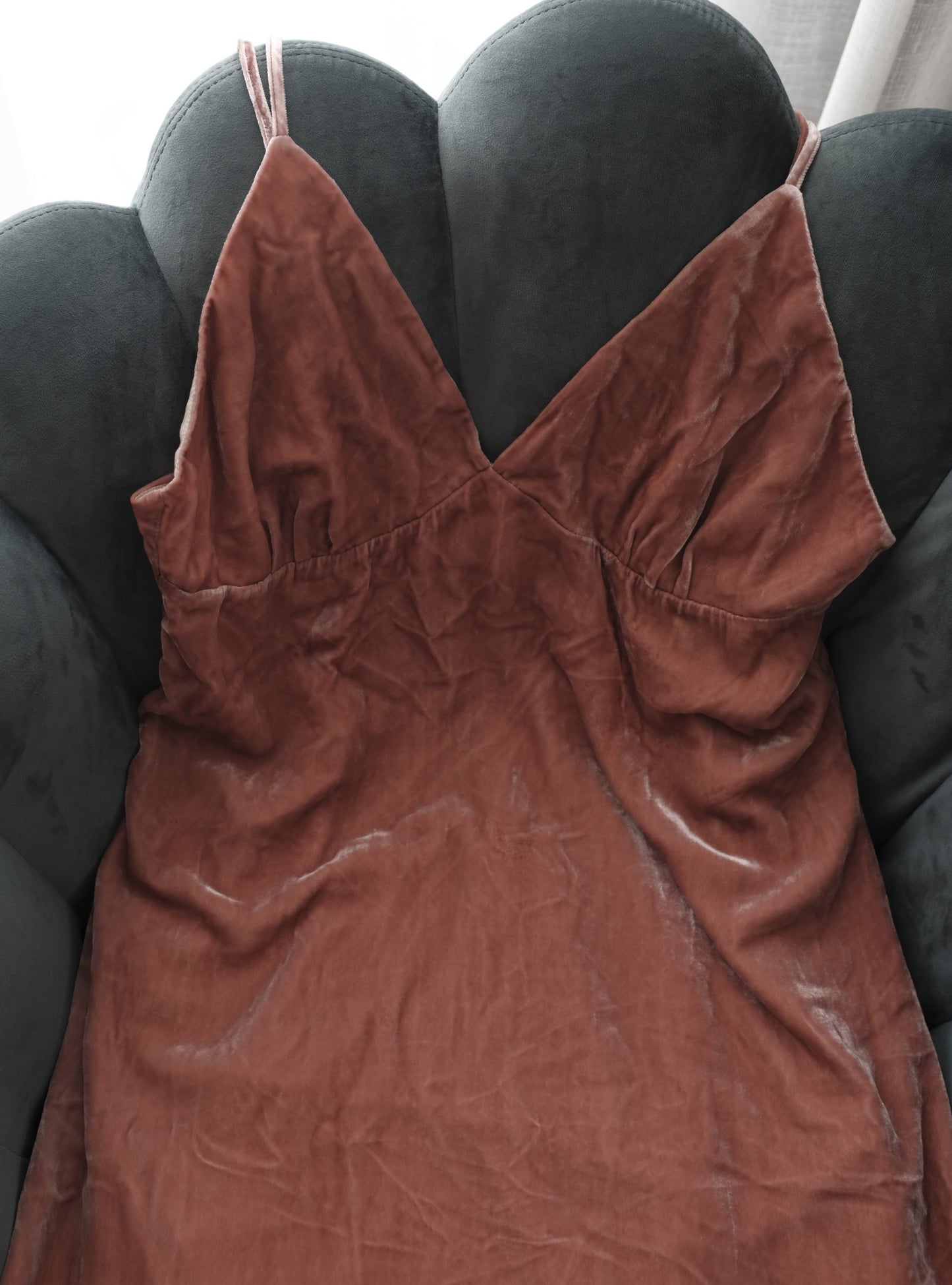 Velvet Rust Slip Dress