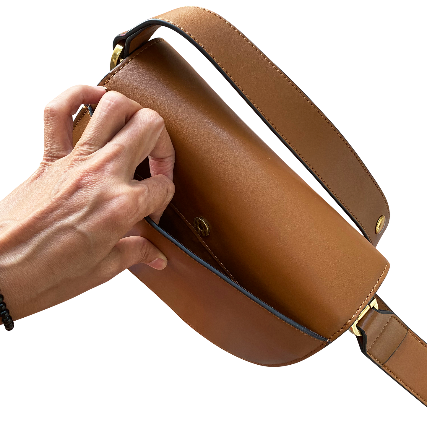 Classic Saddle Leather Crossbody Bag