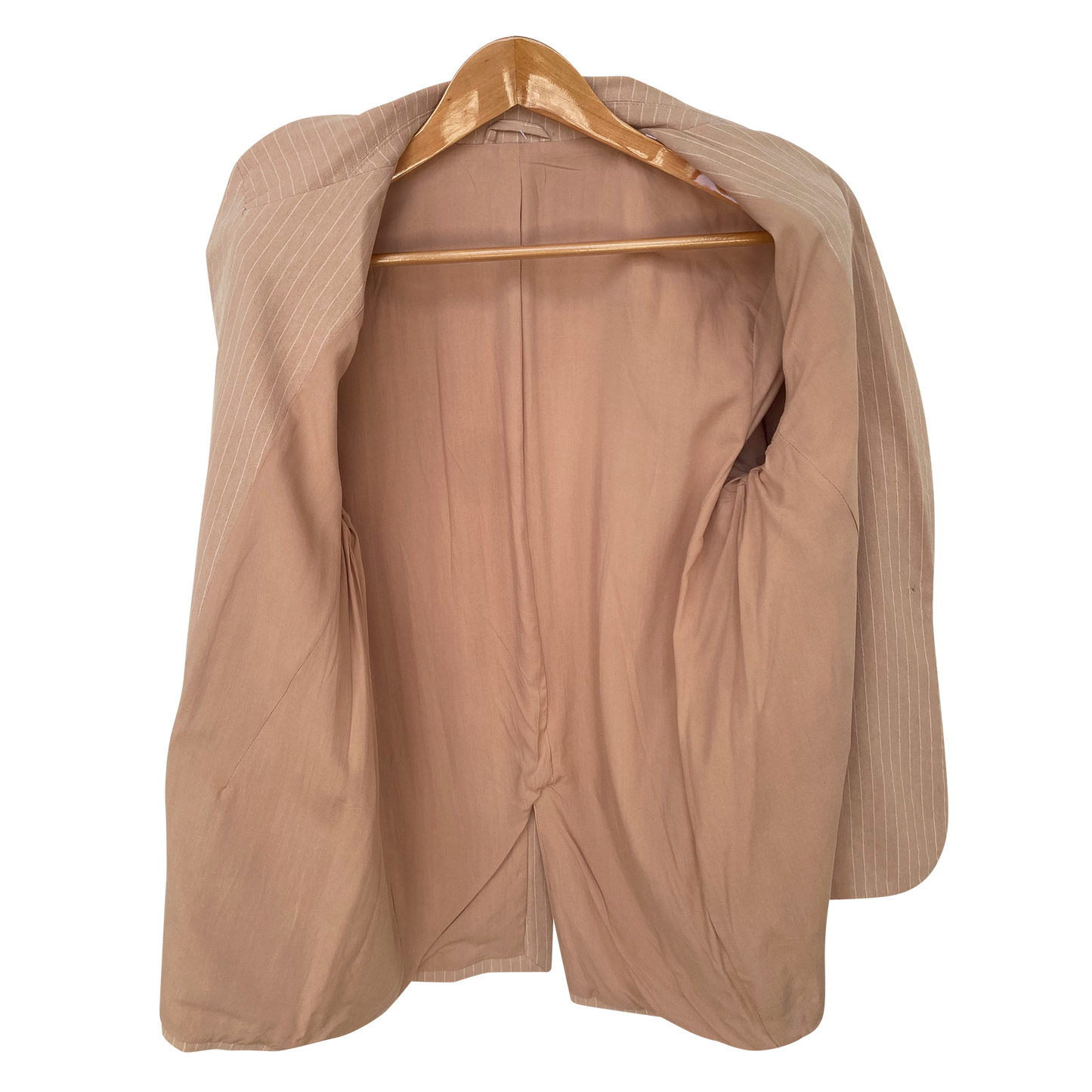 Blush Pink Pinstripe Tailored Blazer