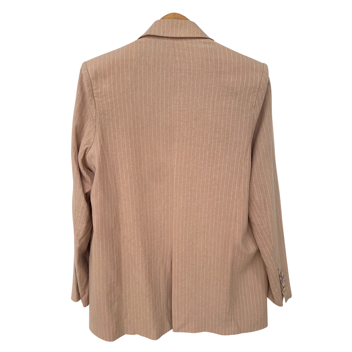 Blush Pink Pinstripe Tailored Blazer
