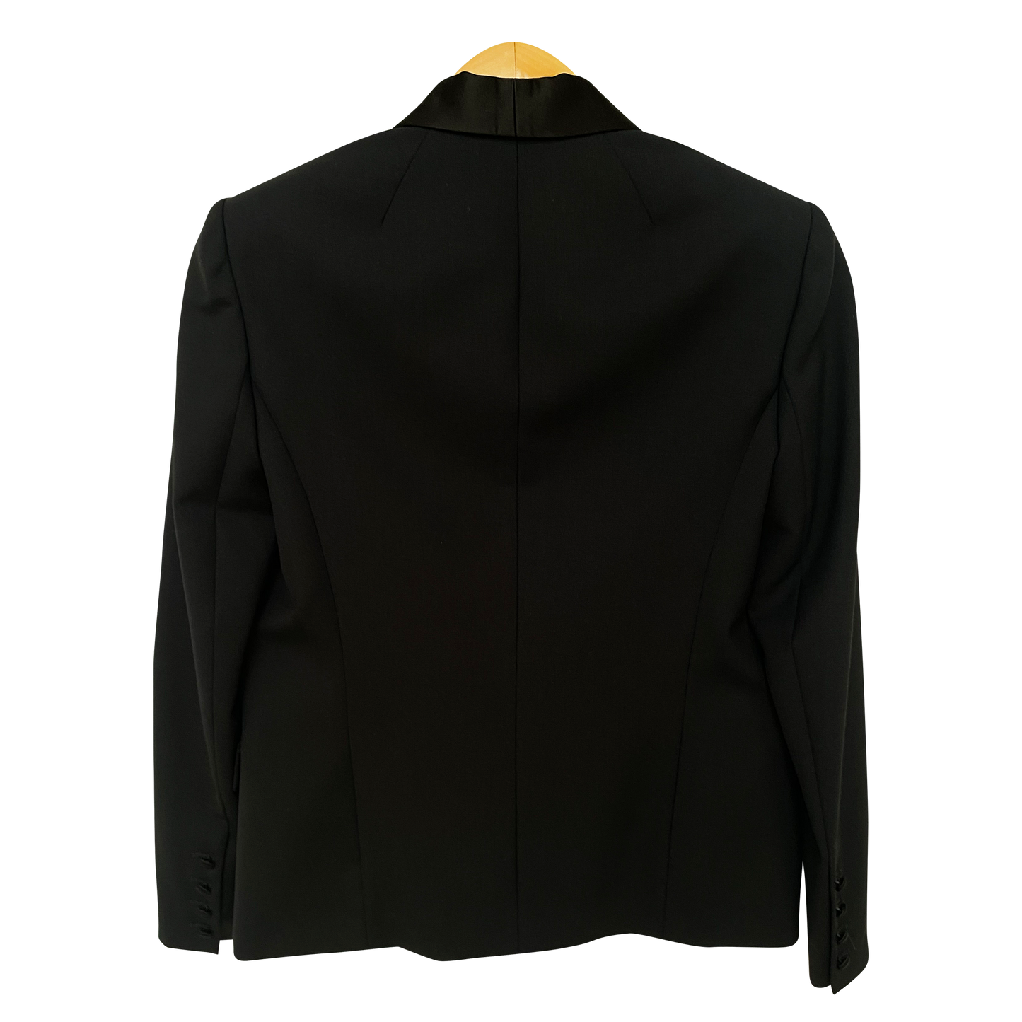 Maje Paris Black Tuxedo Blazer with Satin Lapel
