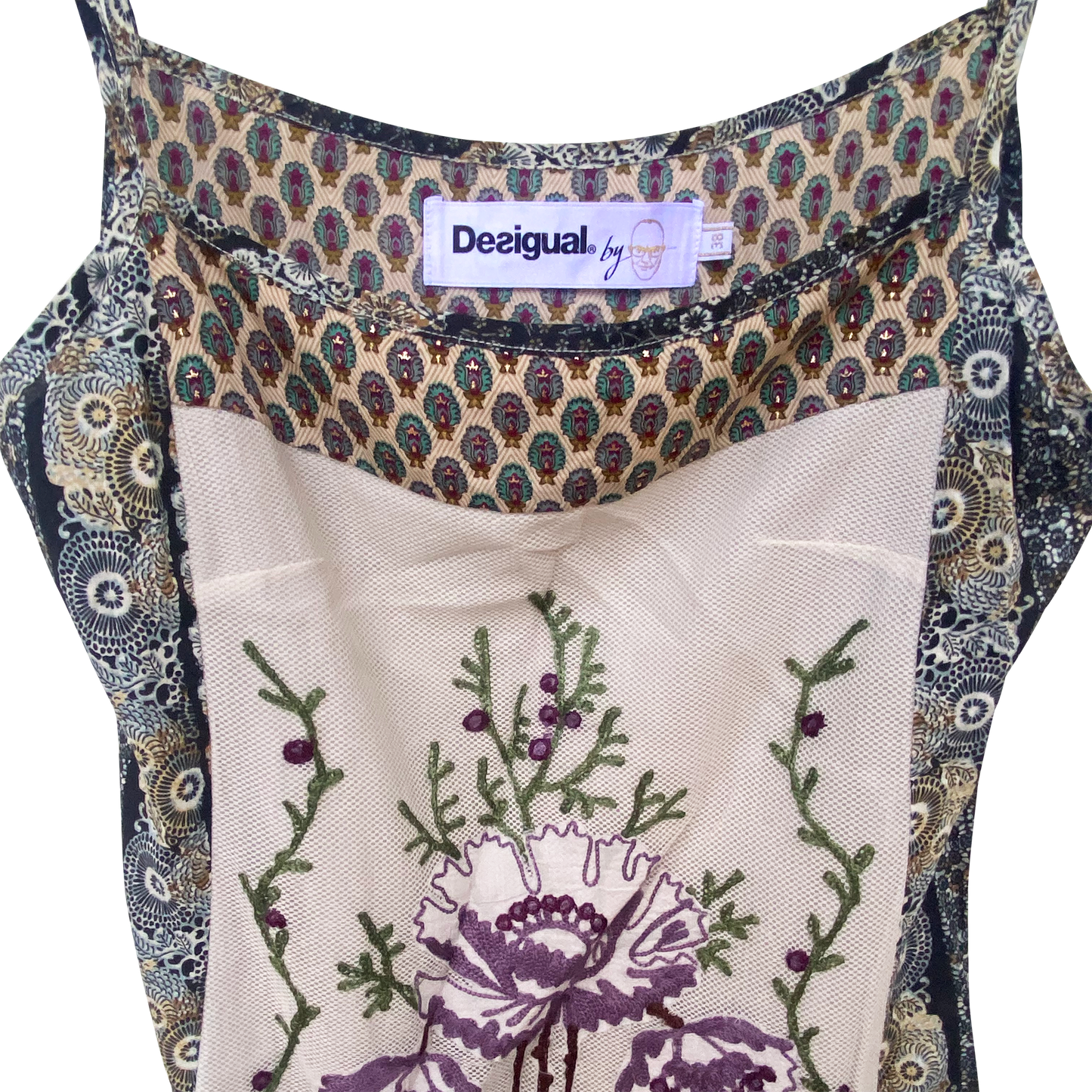 Desigual Boho Patchwork Slip Dress