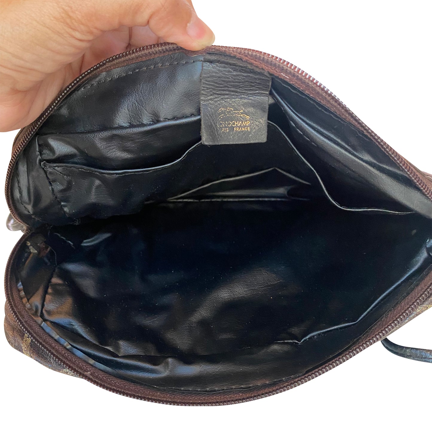 Vintage Longchamp Paris Leather Crossbody Bag