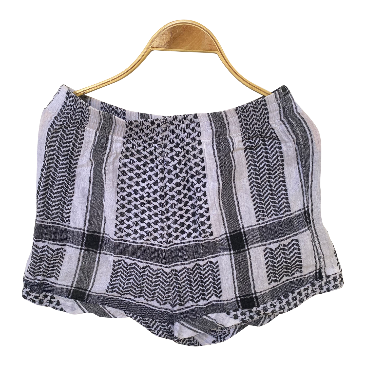 Cecilie Copenhagen Black & White Cotton Keffiyeh Shorts