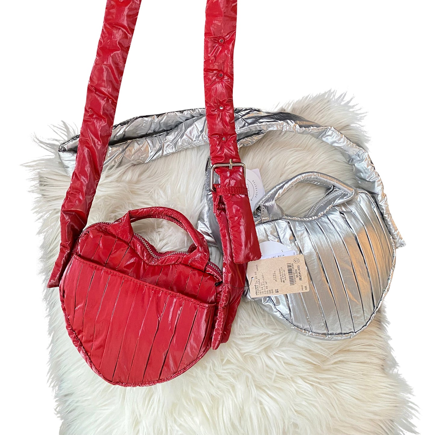 Heart-Shaped Quilted Crossbody Bag