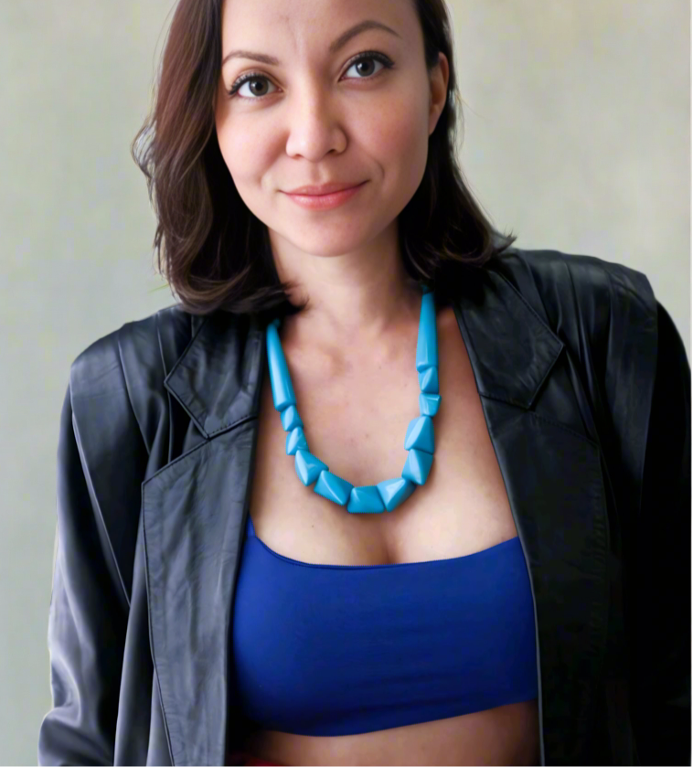 Turquoise Acrylic Necklace