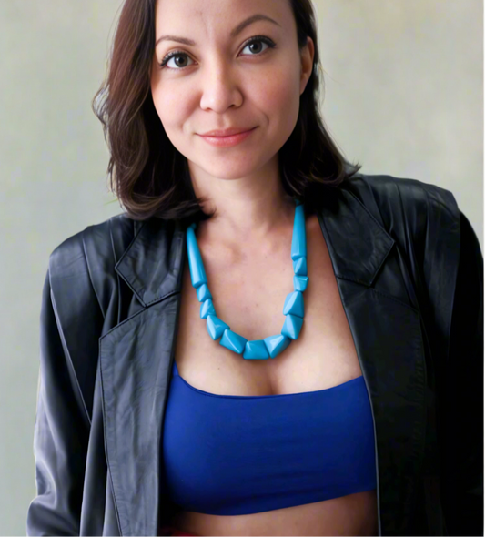 Turquoise Acrylic Necklace