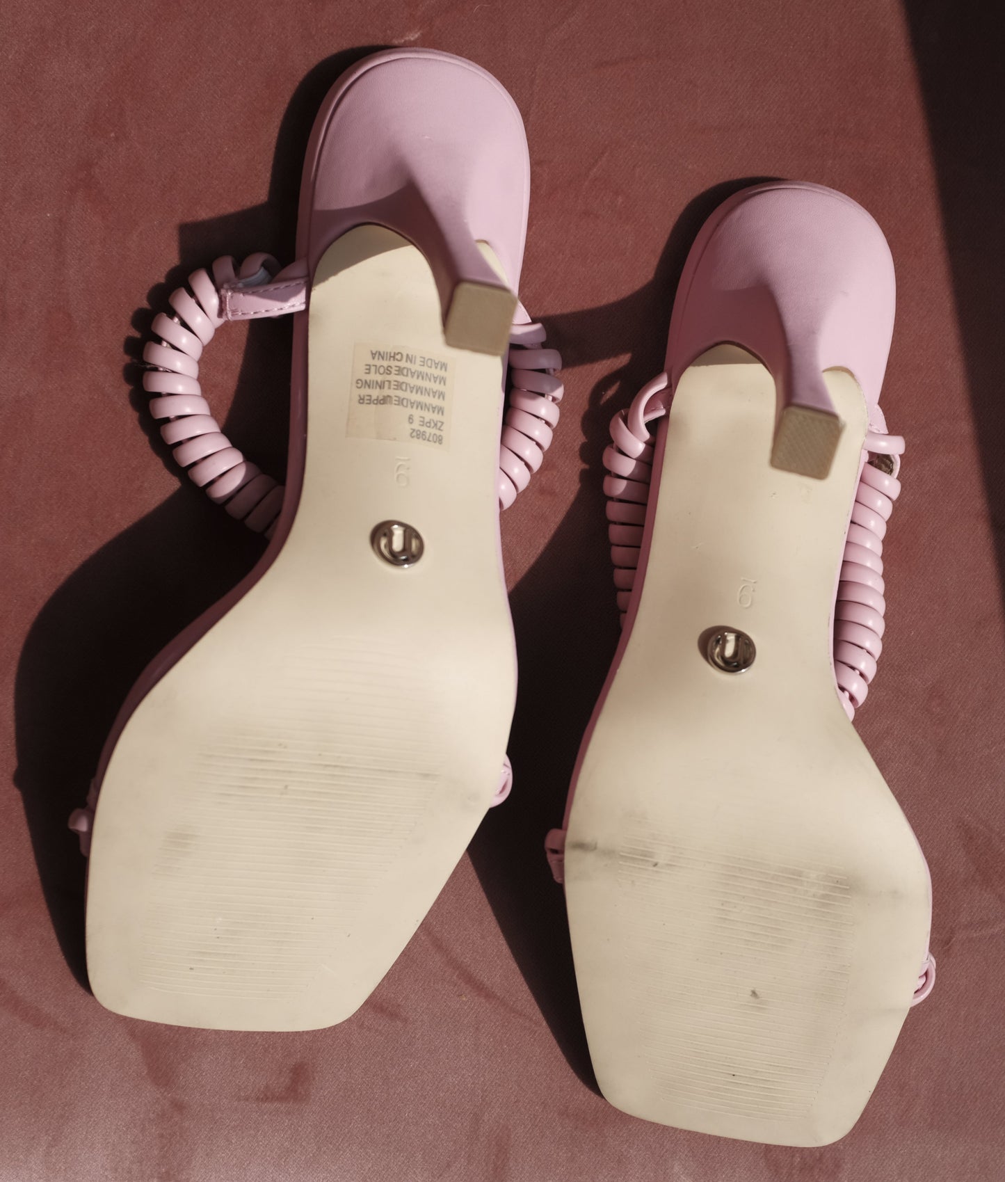 Novo Spiral Strap Pink Sandals