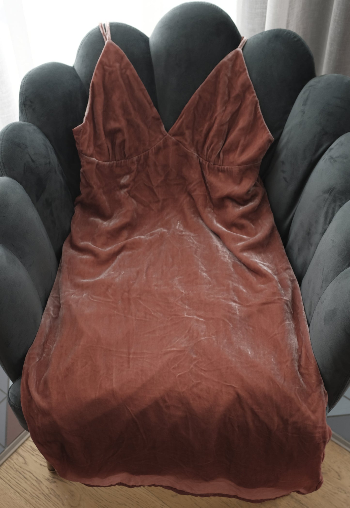 Velvet Rust Slip Dress