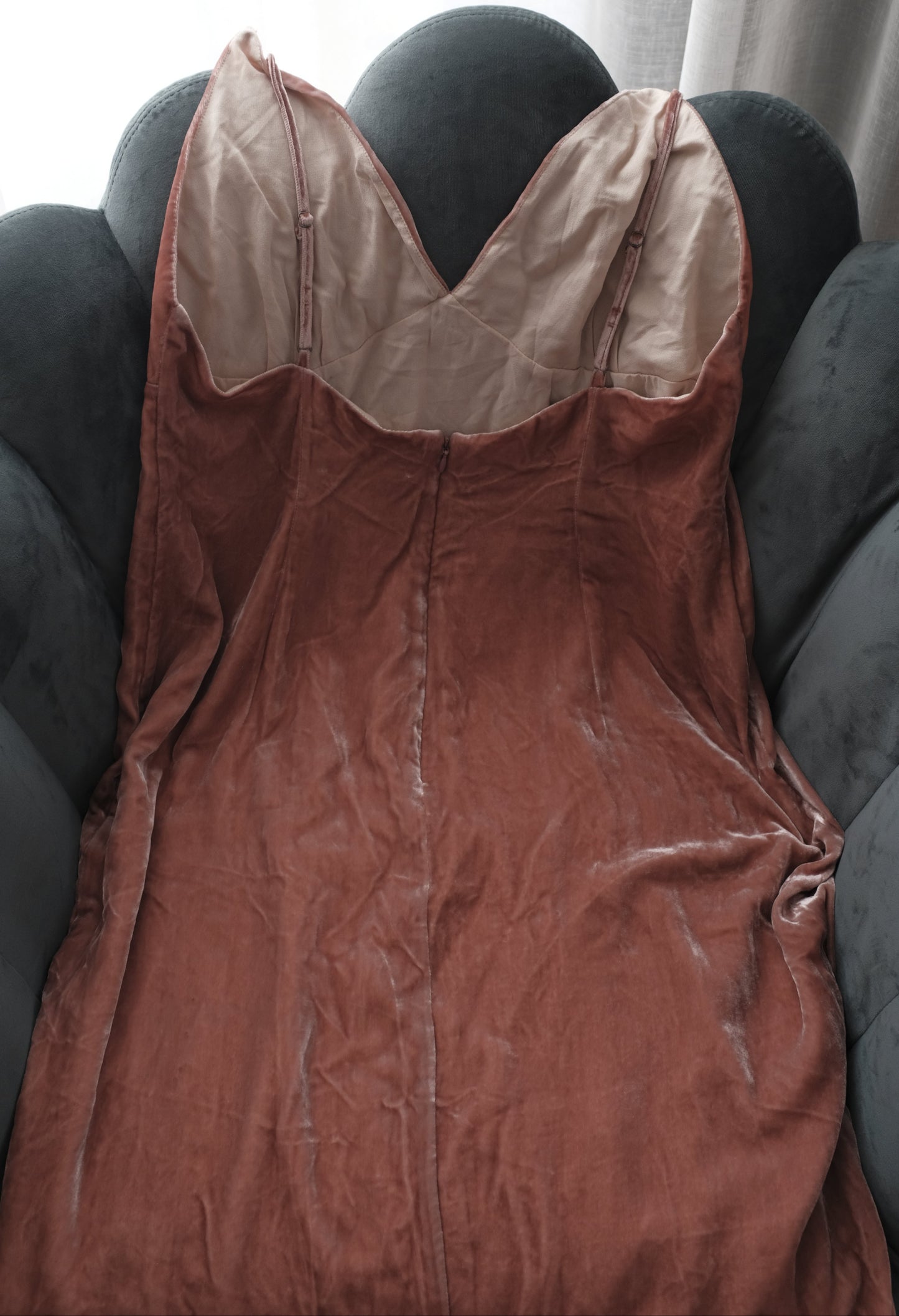 Velvet Rust Slip Dress