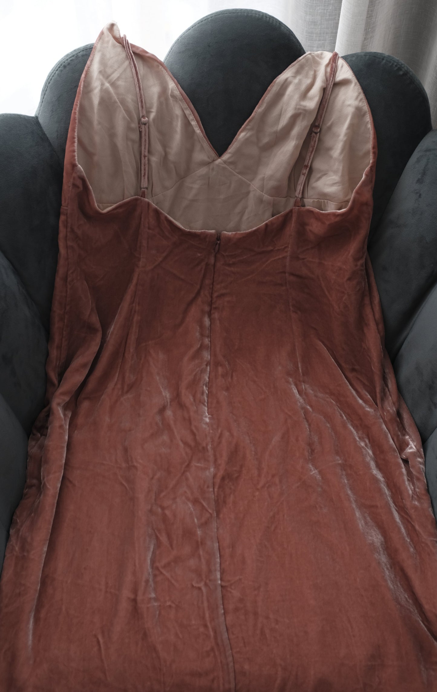 Velvet Rust Slip Dress