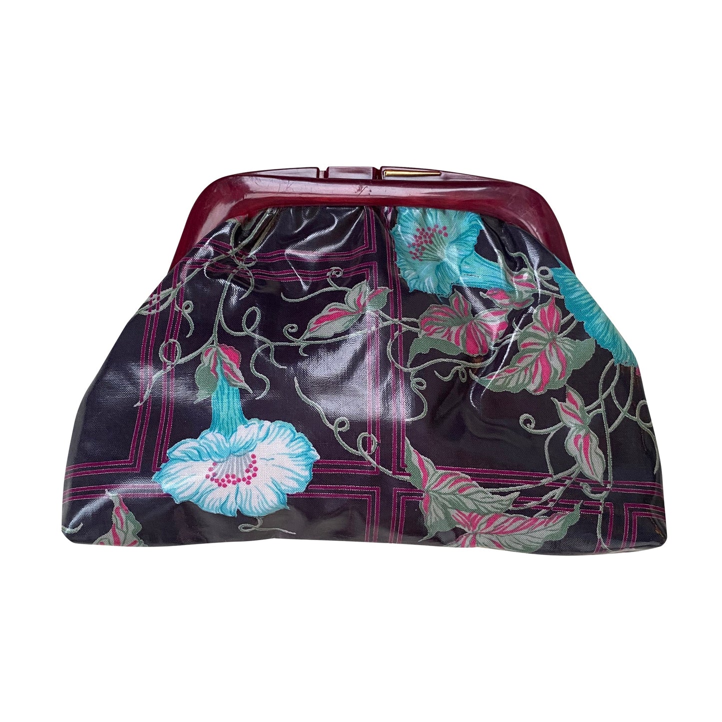 Vintage Floral Frame Clutch